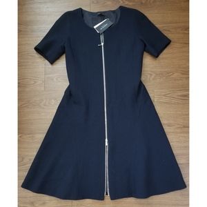 Lafayette 148 Full Zip Navy Blue Dress Size 6 NWT